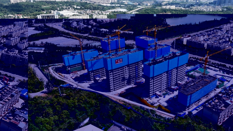 呈贡龙街安置房建设项目主体结构全面封顶